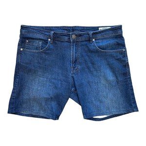 Buffalo David Bitton Jean Shorts Jack-X Mens Size 38 Dark Wash Stretch Cut Offs